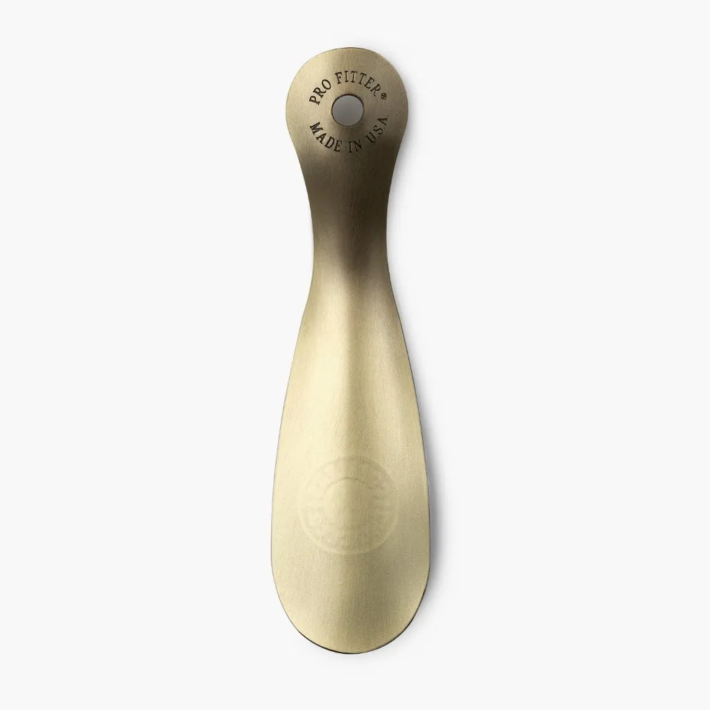 Cobbler's Choice Metal Shoe Horn | Brushed Brass