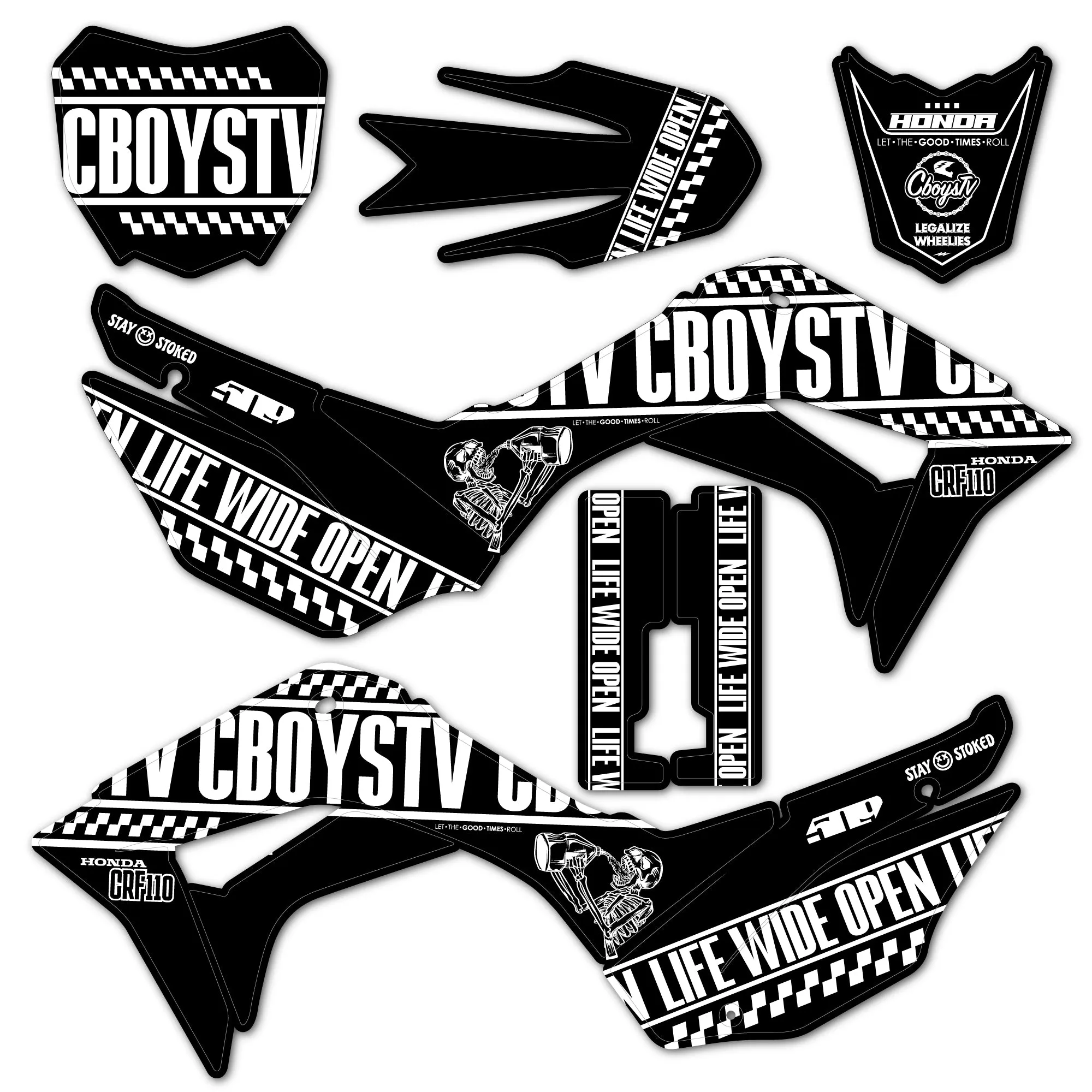 CRF110 Modern Vintage Pit Bike Wrap