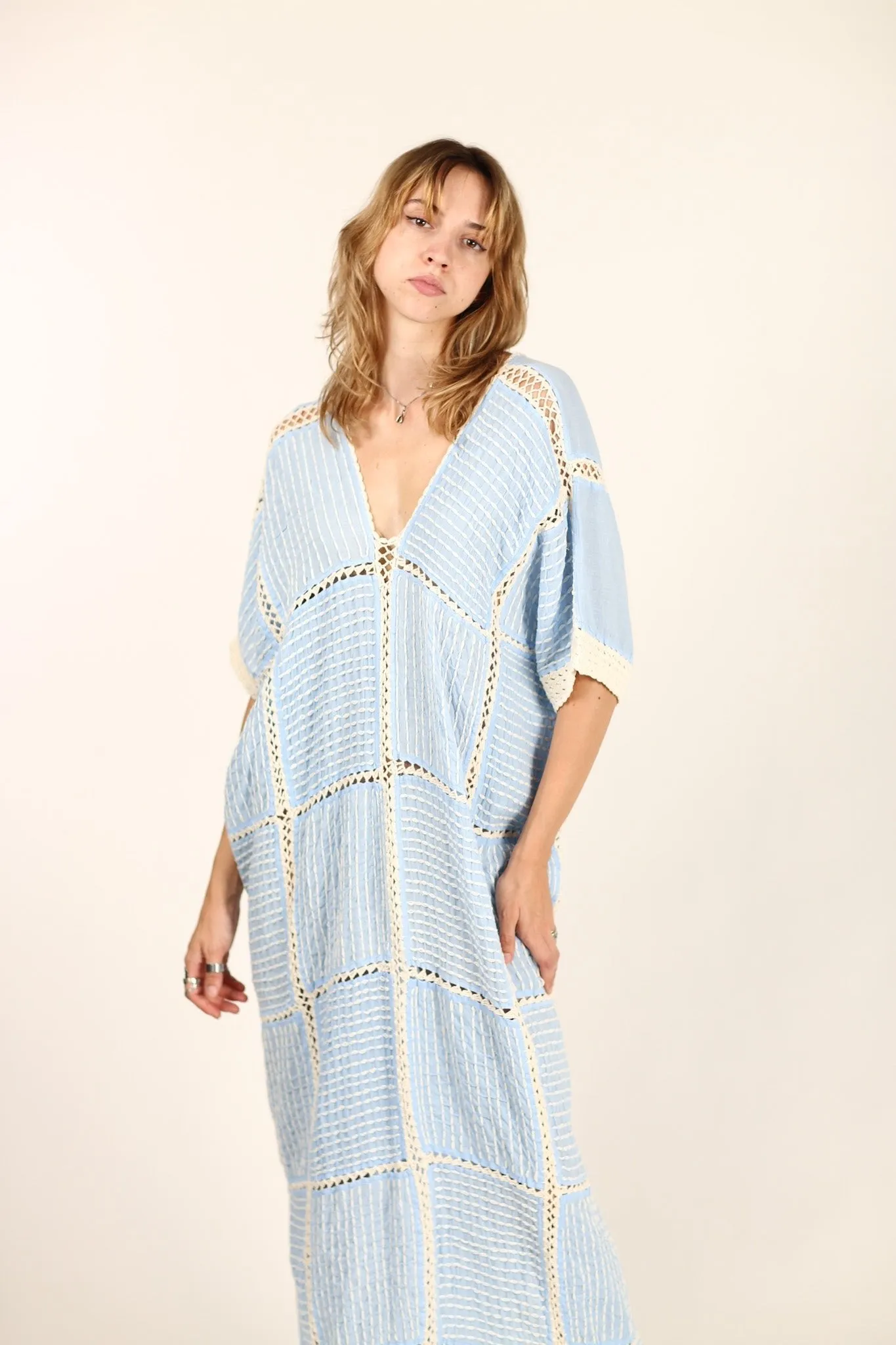 CROCHET EMBROIDERED KAFTAN LUPITA X FREE PEOPLE