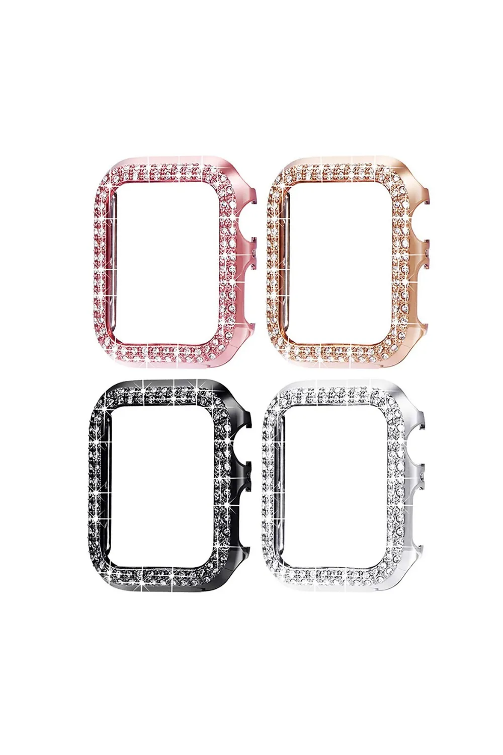 CZ CRYSTAL BUMPER APPLE WATCH BAND | GOLD