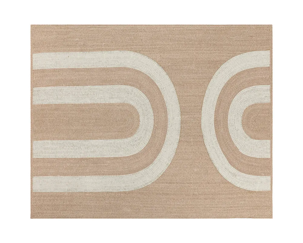 Derby Hand-woven Rug - Sand / Cream Swatch