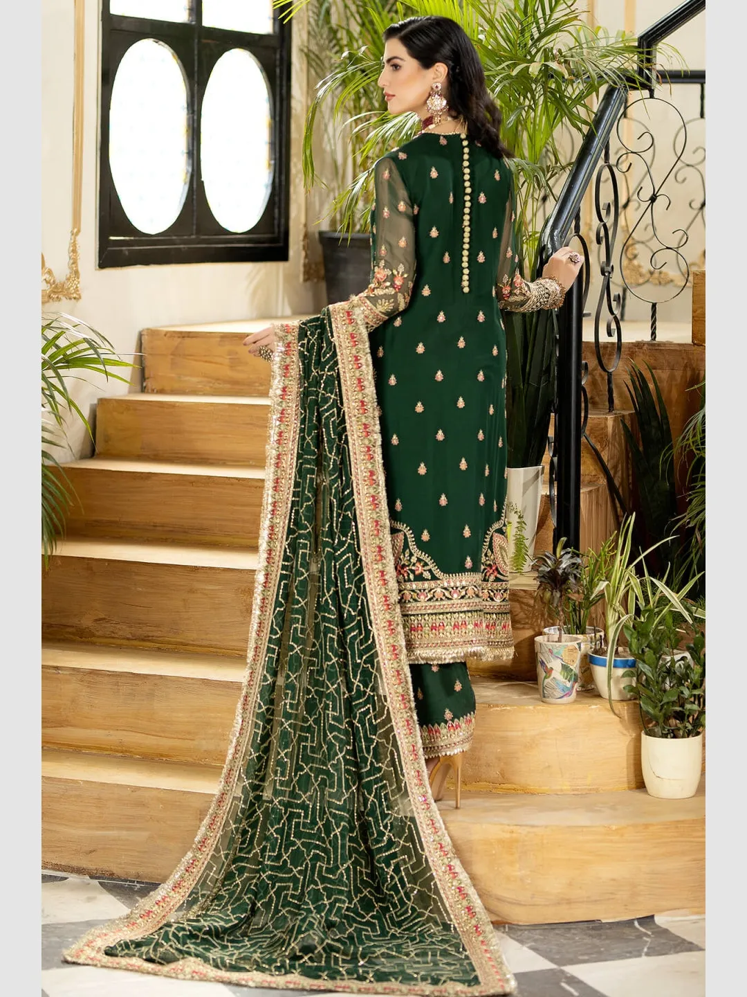 Designer Embroidered Net