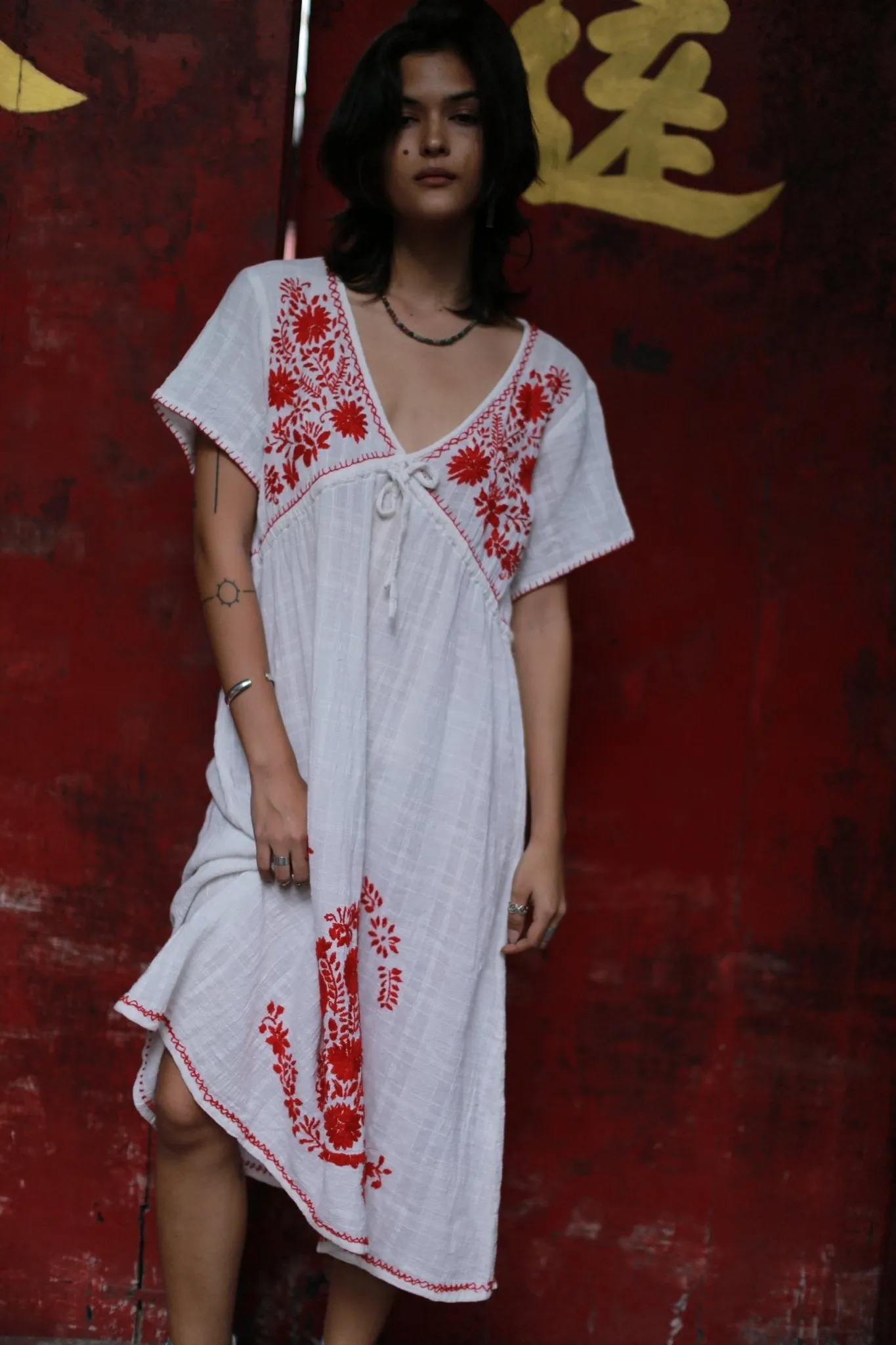 Embroidered Dress Andine