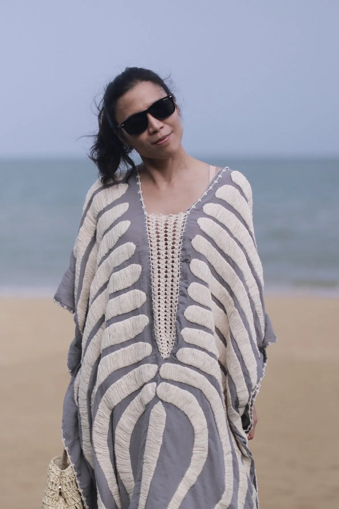 EMBROIDERED KAFTAN MARIE CLAIRE