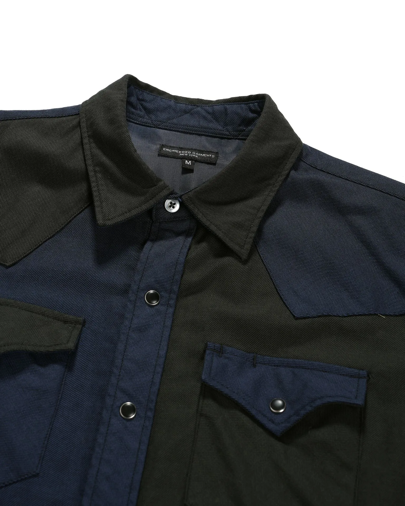 Engineered Garments Combo Western Shirt Cotton Oxford Twill- Navy