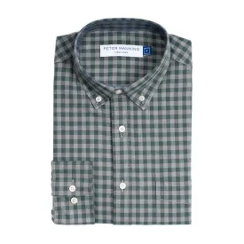 Everyday Stretch Oxford Standard Fit -  Olive Grey Gingham