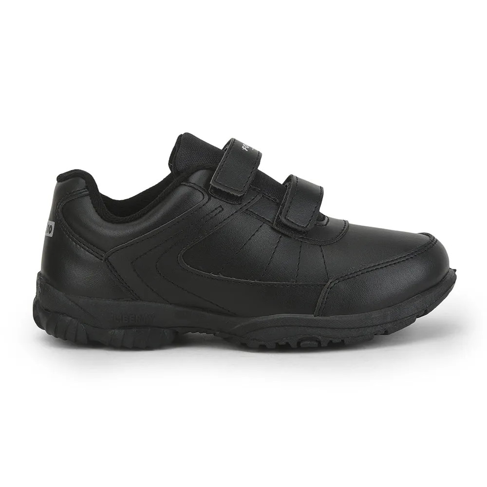 Force 10 (Black) Velcro School Shoes For Kids SCHZONE-DV By Liberty