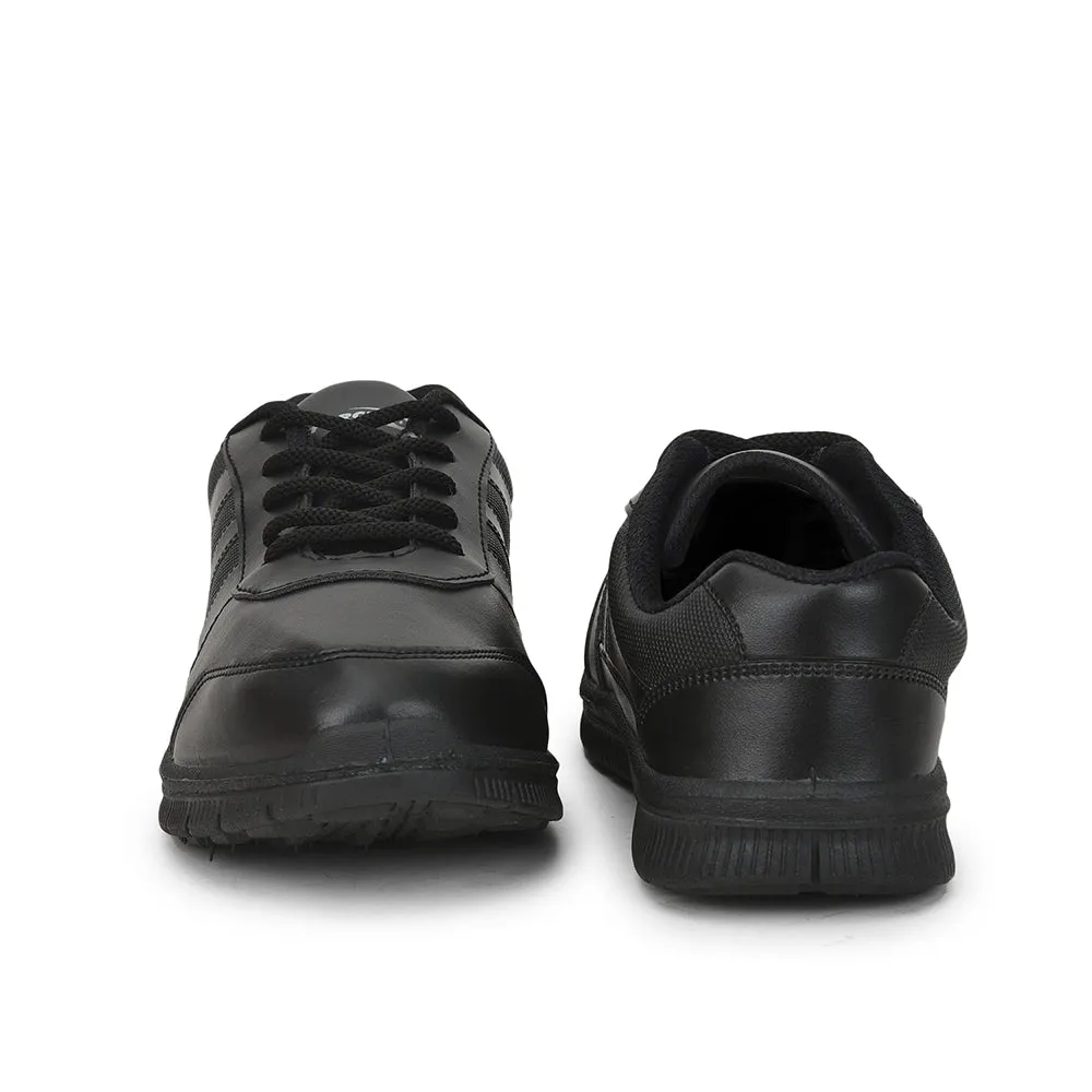 Force 10 By Liberty Kids GOLA-SCHL Black School Lacing Shoes