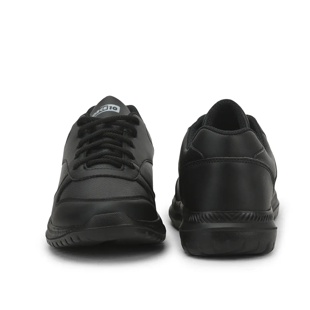 Force 10 School Lacing Shoes For Kids (Black) SKOLPRO-L By Liberty