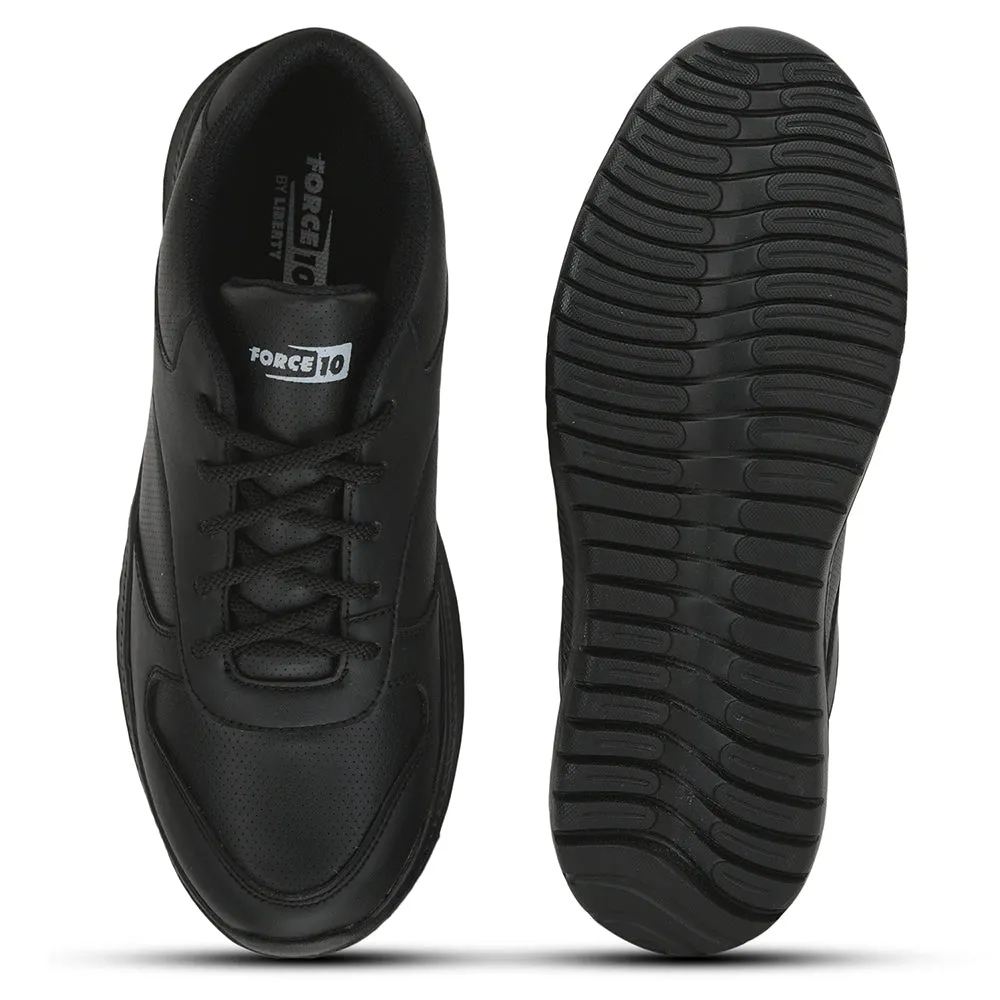 Force 10 School Lacing Shoes For Kids (Black) SKOLPRO-L By Liberty