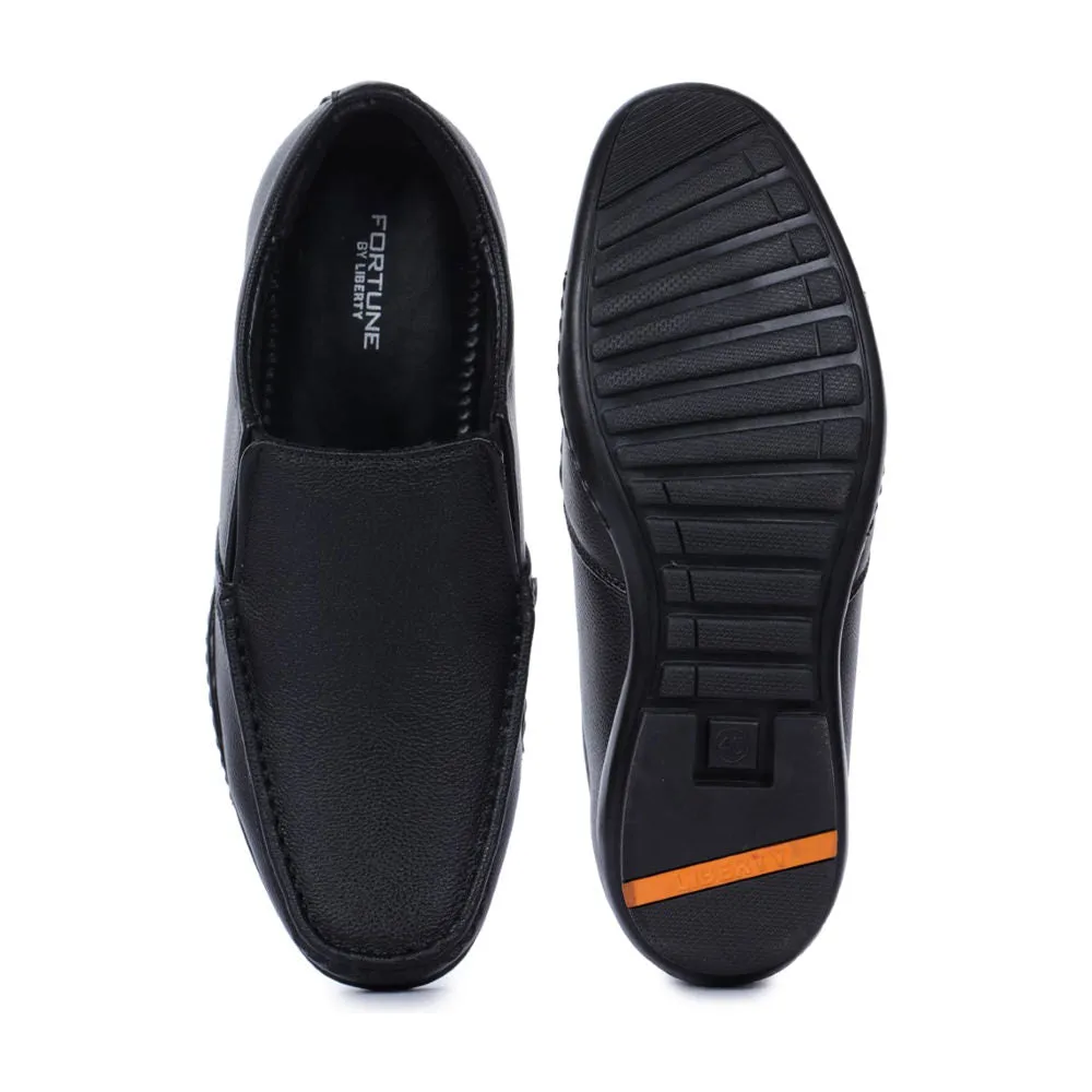 Fortune (Black) Classic Loafer Shoes For Men A8-02 By Liberty