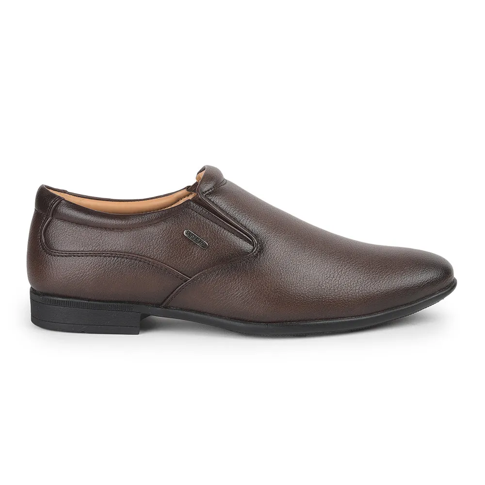 Fortune (Brown) Formal Slip on Shoes For Men UVL-31 By Liberty