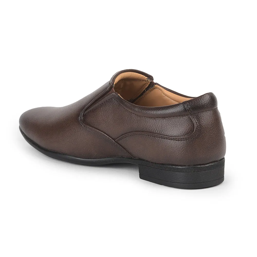 Fortune (Brown) Formal Slip on Shoes For Men UVL-31 By Liberty