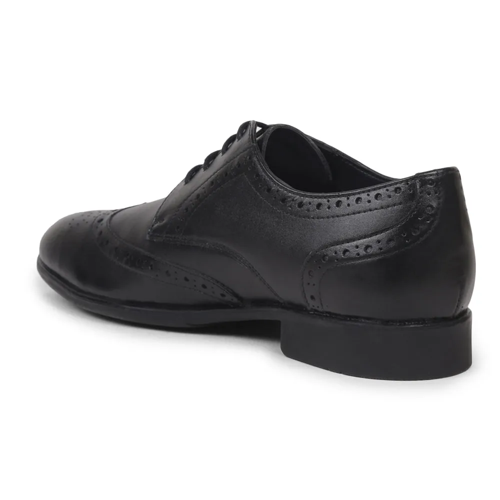 Fortune By Liberty Men BELGIUM01E Black Formal Brogue Lacing Shoes