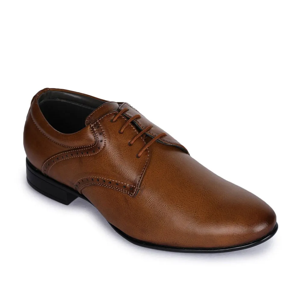 Fortune (Tan) Derby Shoes For Men A13-03 By Liberty