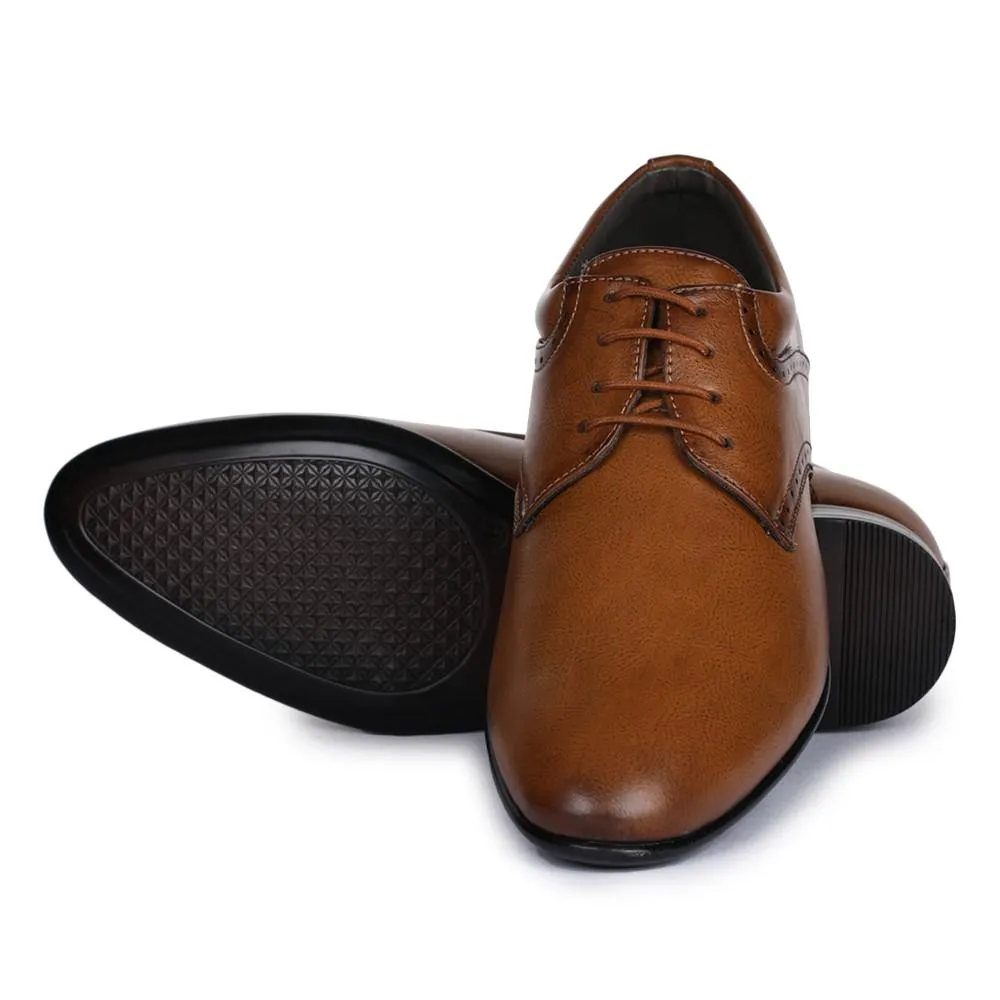 Fortune (Tan) Derby Shoes For Men A13-03 By Liberty