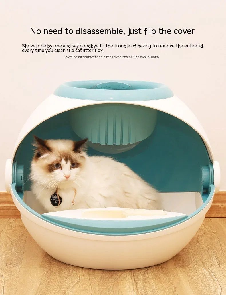 Fully Enclosed Litter Box Deodorant Cat Toilet