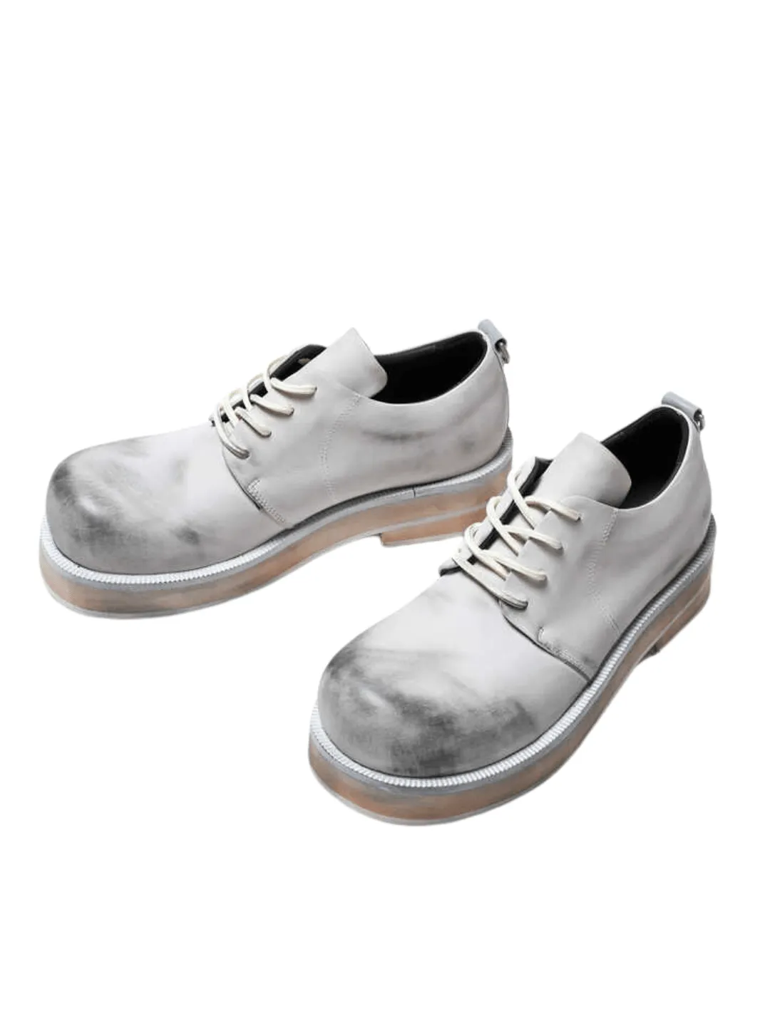 Gray and white Derby shoes na1193