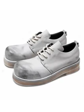 Gray and white Derby shoes na1193