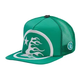 Hellstar Big Logo Trucker Hat Green