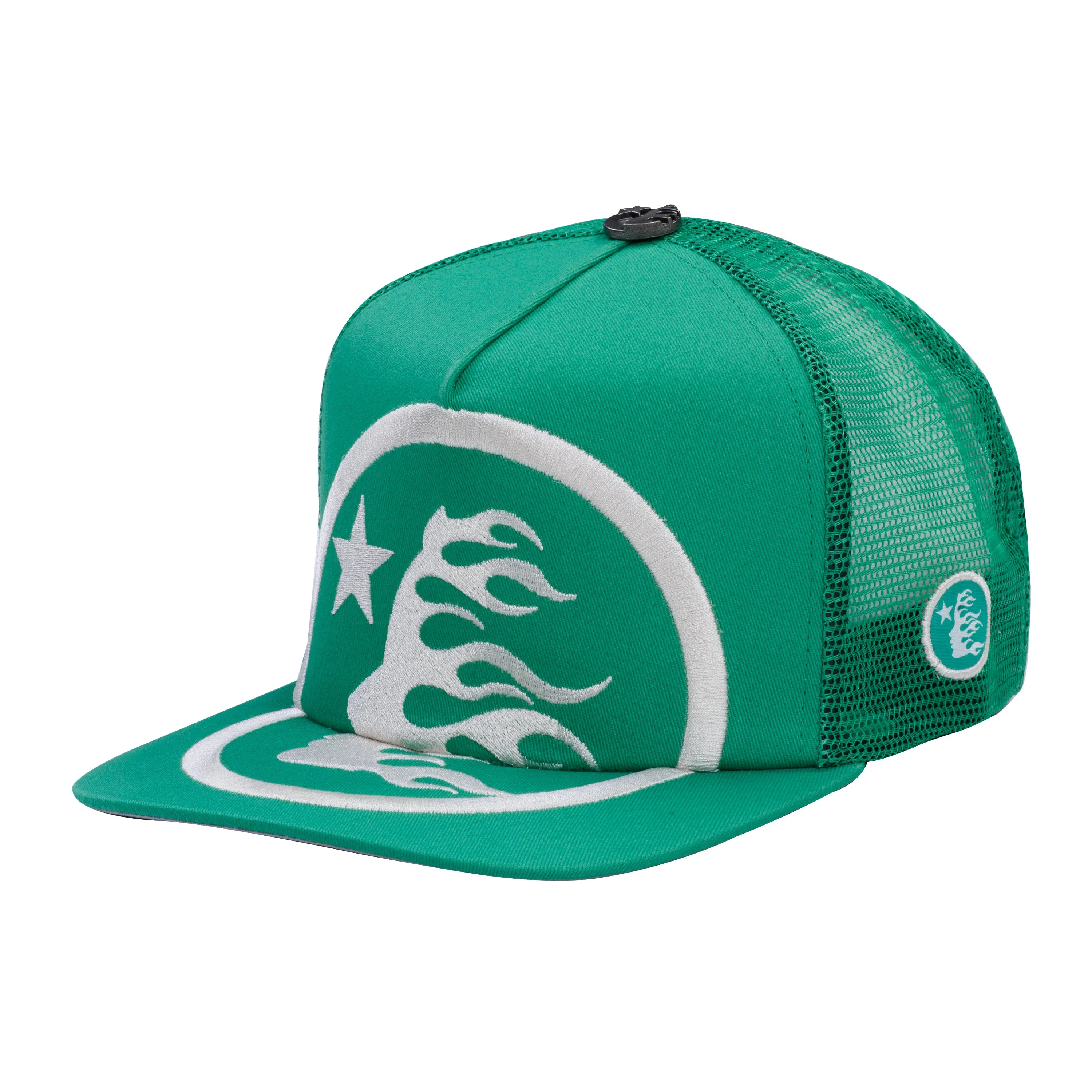 Hellstar Big Logo Trucker Hat Green