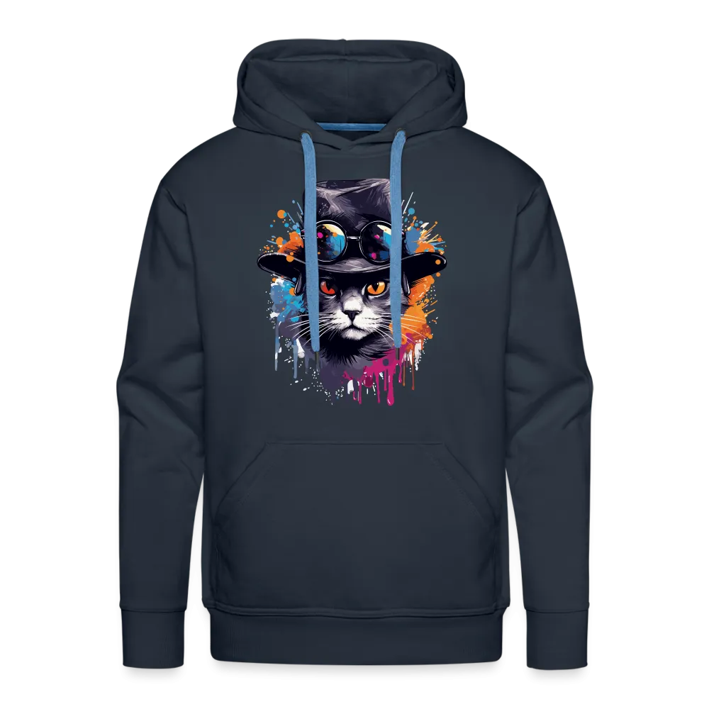 Herren Hoodie mit Katzenmotiv "Splash Cat"