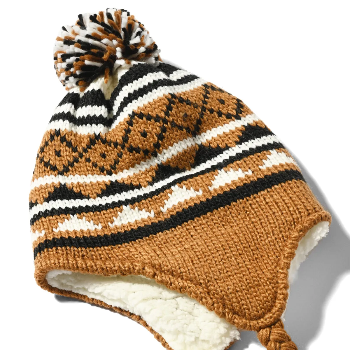 HOMEGAME - POM KNIT BEANIE NORDIC BROWN【HG231405】