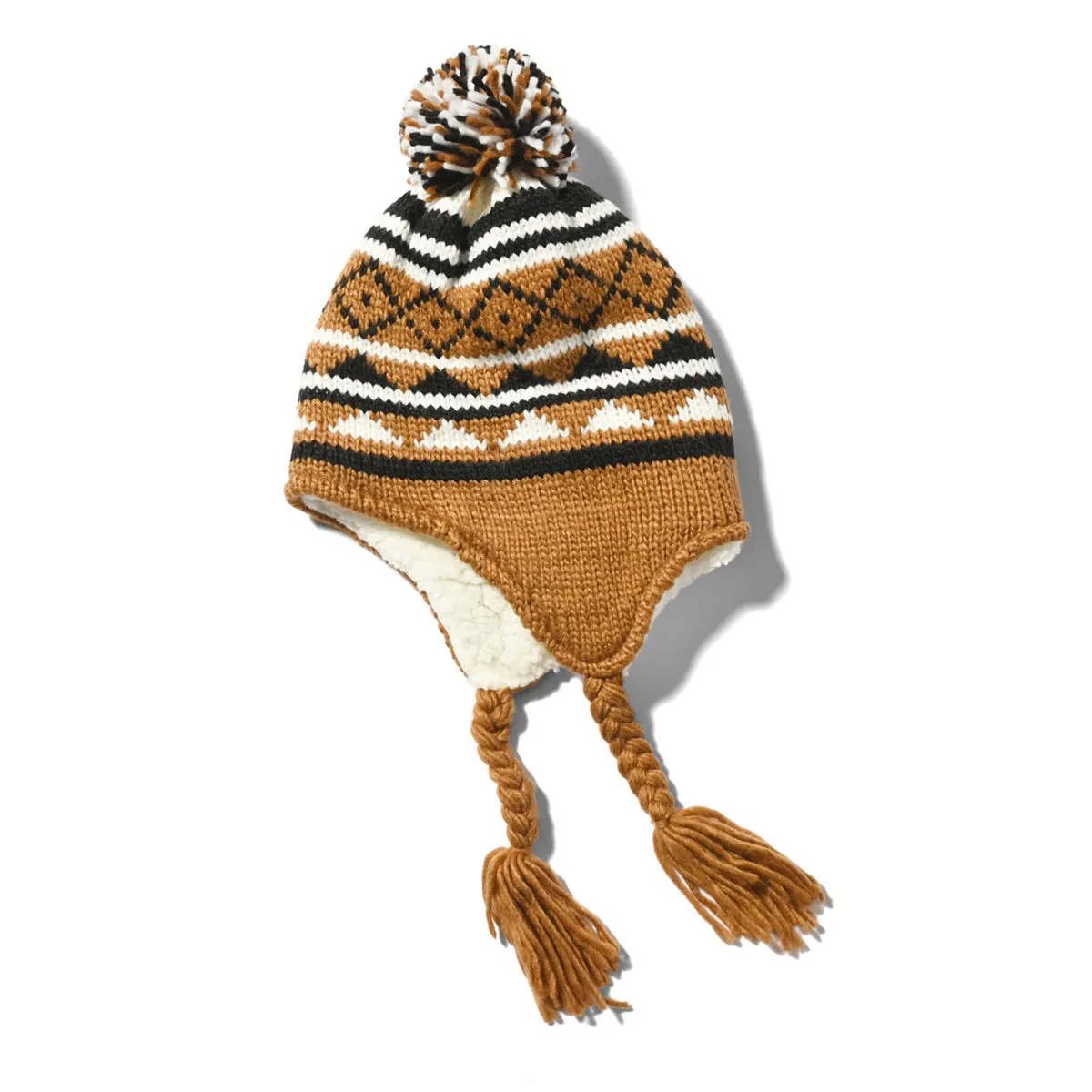 HOMEGAME - POM KNIT BEANIE NORDIC BROWN【HG231405】