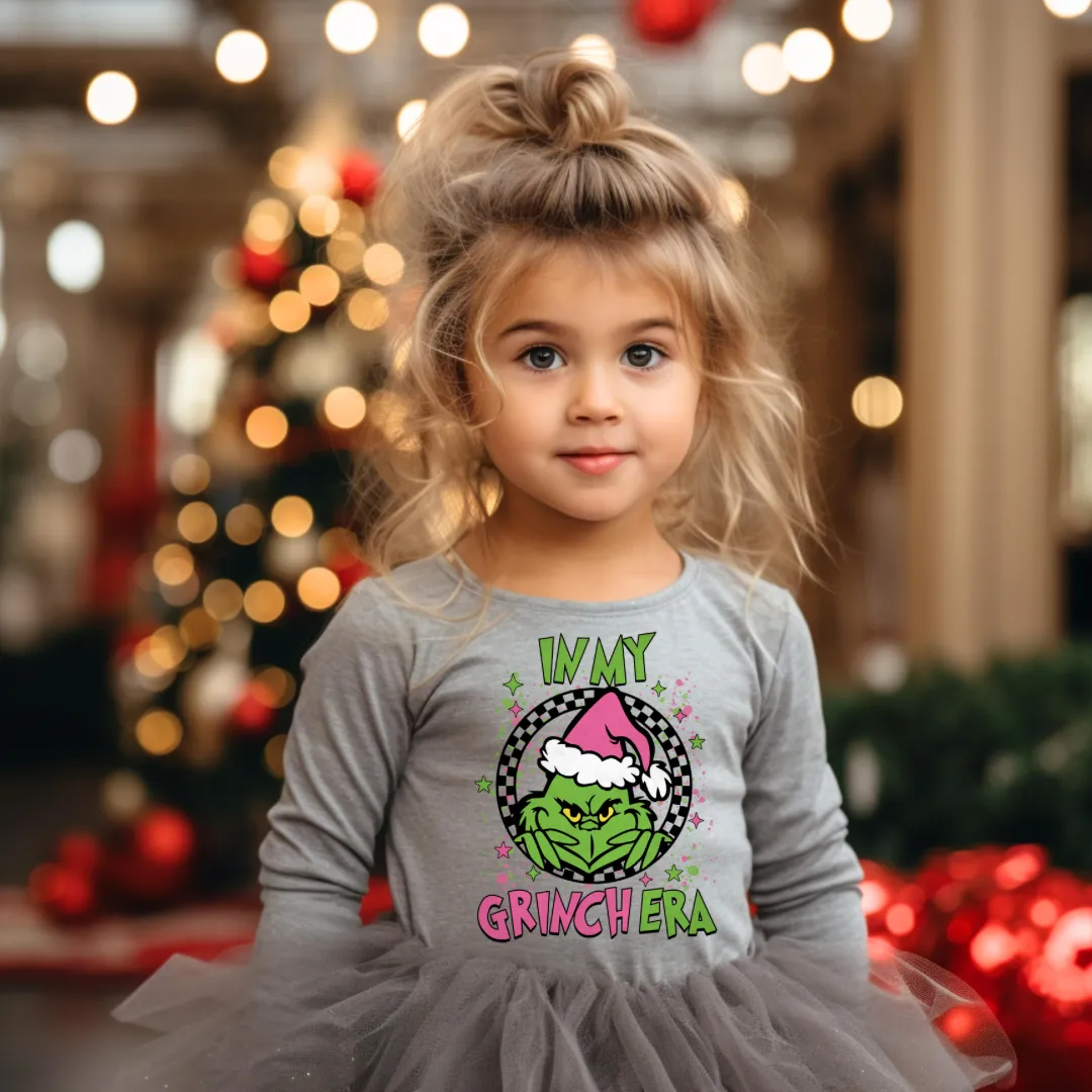 In My Grinch Era Long Sleeve Christmas Kids T-Shirt