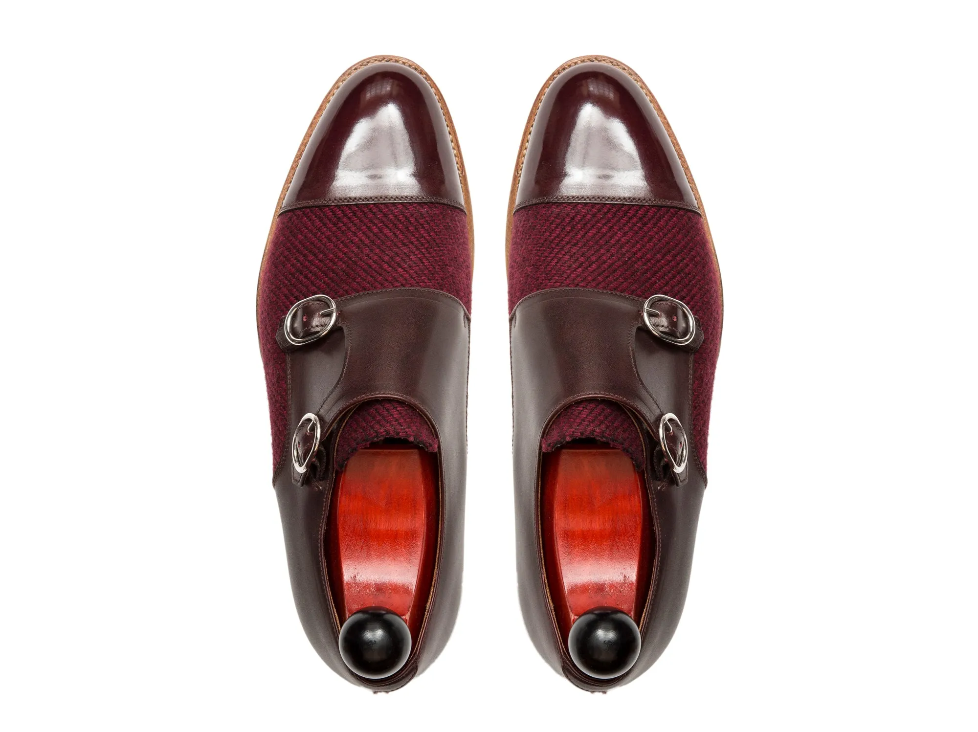 Kent - MTO - Burgundy Calf / Red Poulsbo - TMG Last - Natural Single Leather Sole