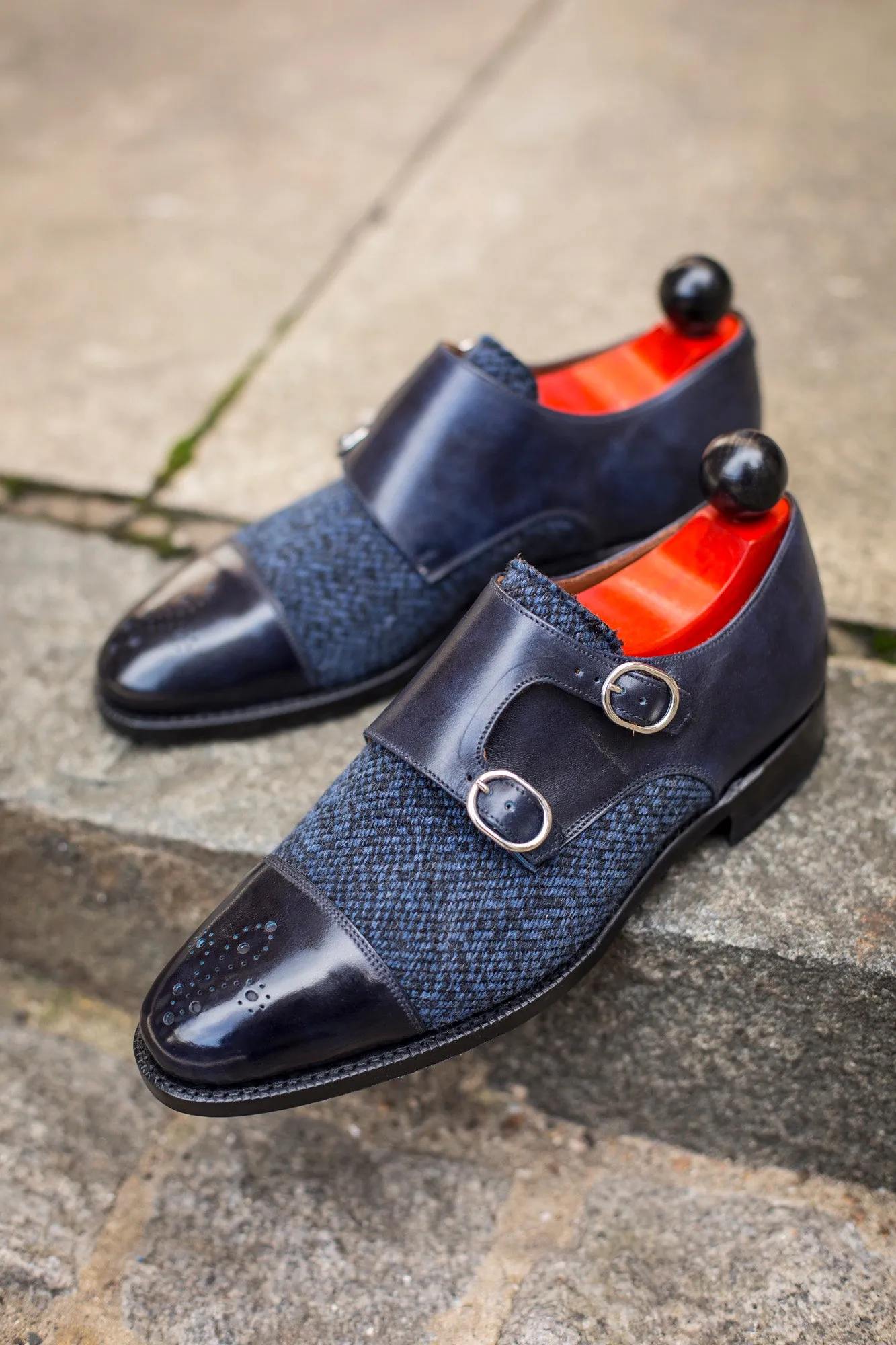 Kent - MTO - Navy Museum Calf / Navy Poulsbo - TMG Last - Single Leather Sole