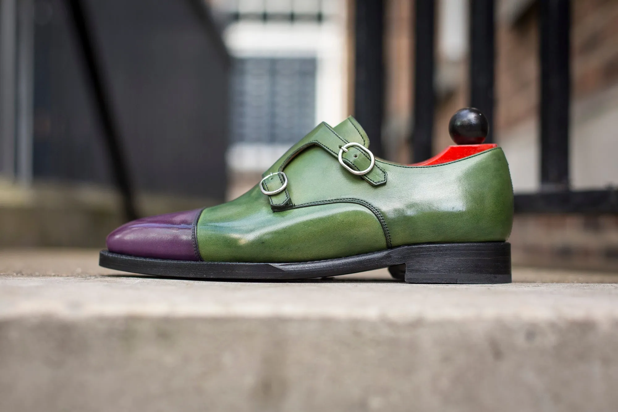 Kent - MTO - Purple Calf / Avocado Calf - MGF Last - Double Leather Sole