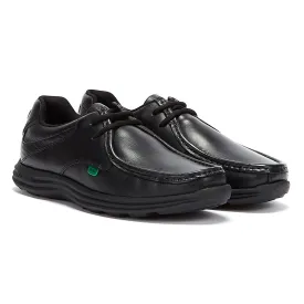 Kickers Reasan Lace Mens Black Leather Shoes