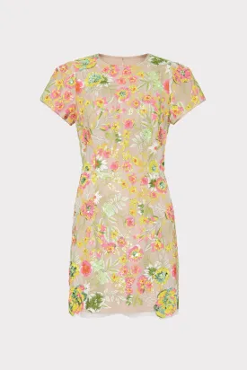 Kyla Botanical Petals Sequins Dress