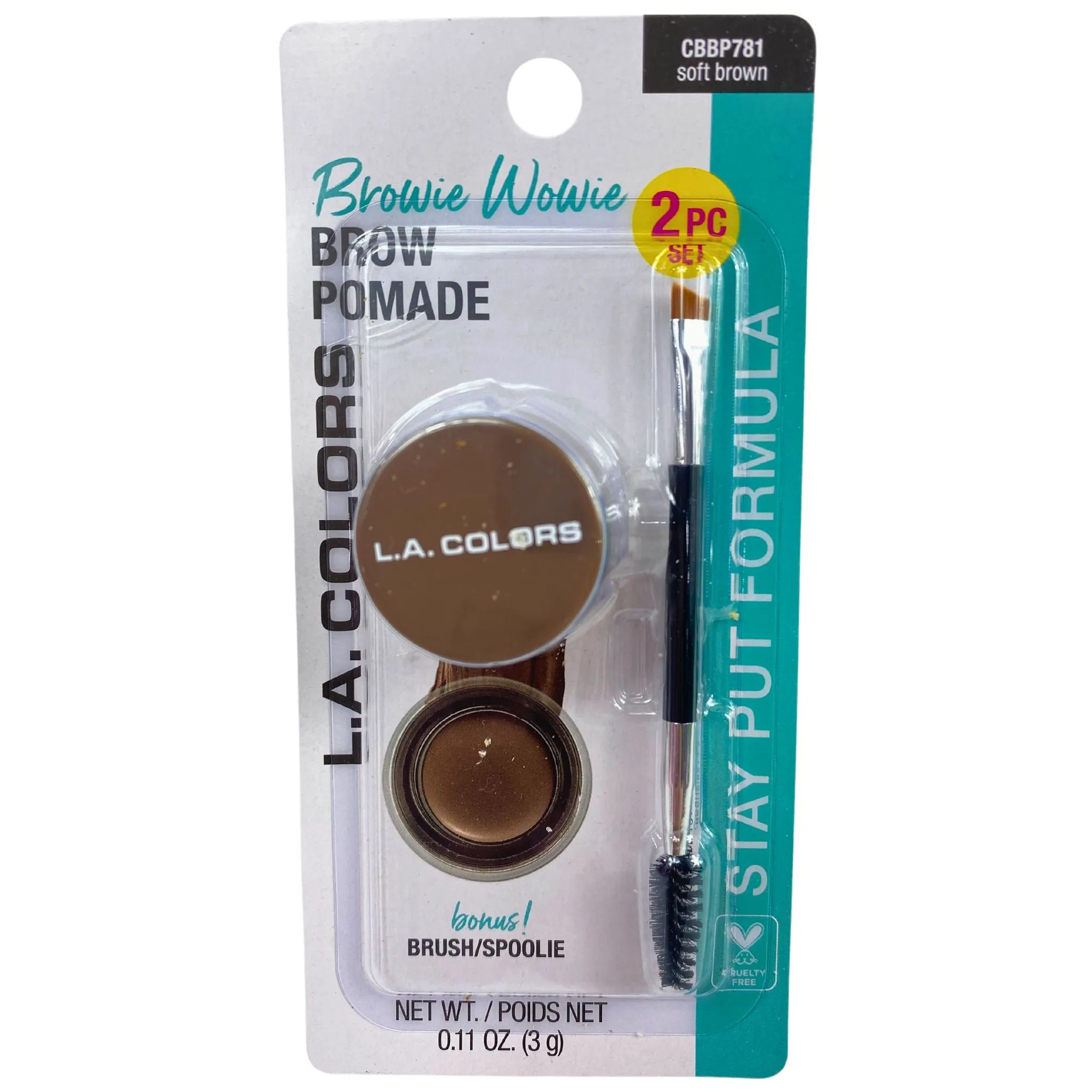 L.A.Girl Brow Pomade Browie Wowie Soft Brown stay Put Formula (60 Pcs Lot)