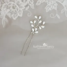 Libby hair pin simple pearl drops available in silver, gold and rose gold