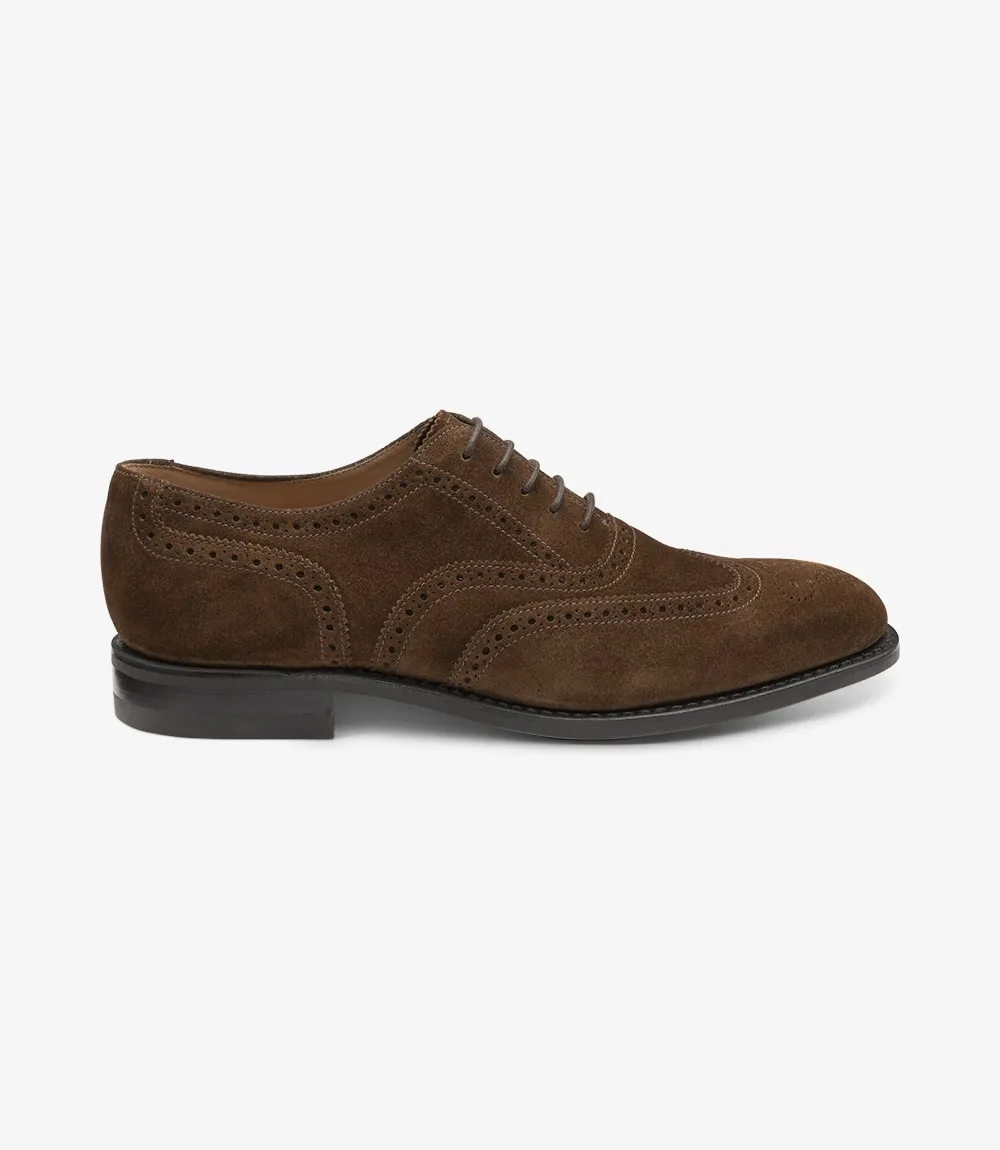 LOAKE 302 Premium Brogue Shoe - Brown Suede