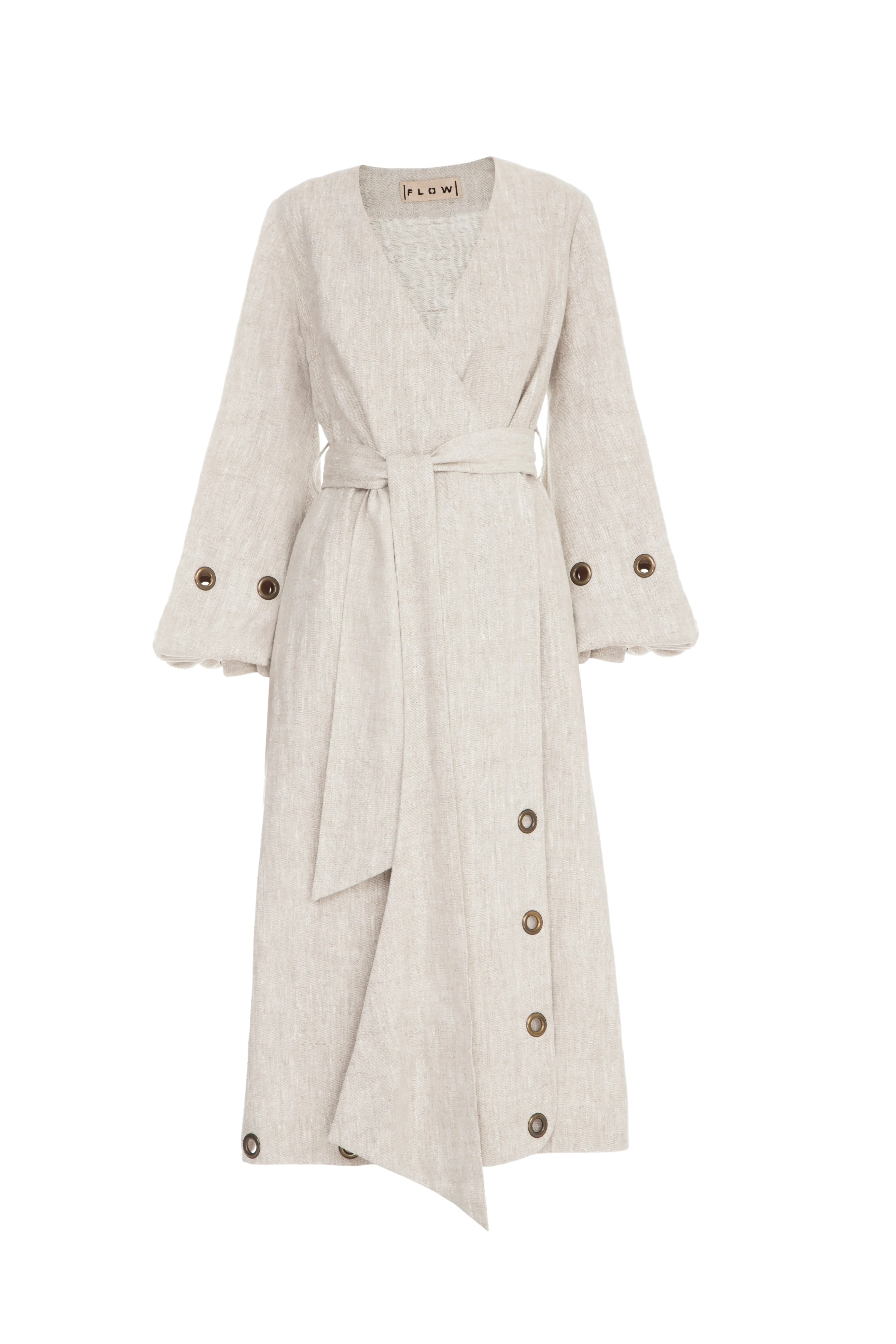 Long Sleeve Linen Dress