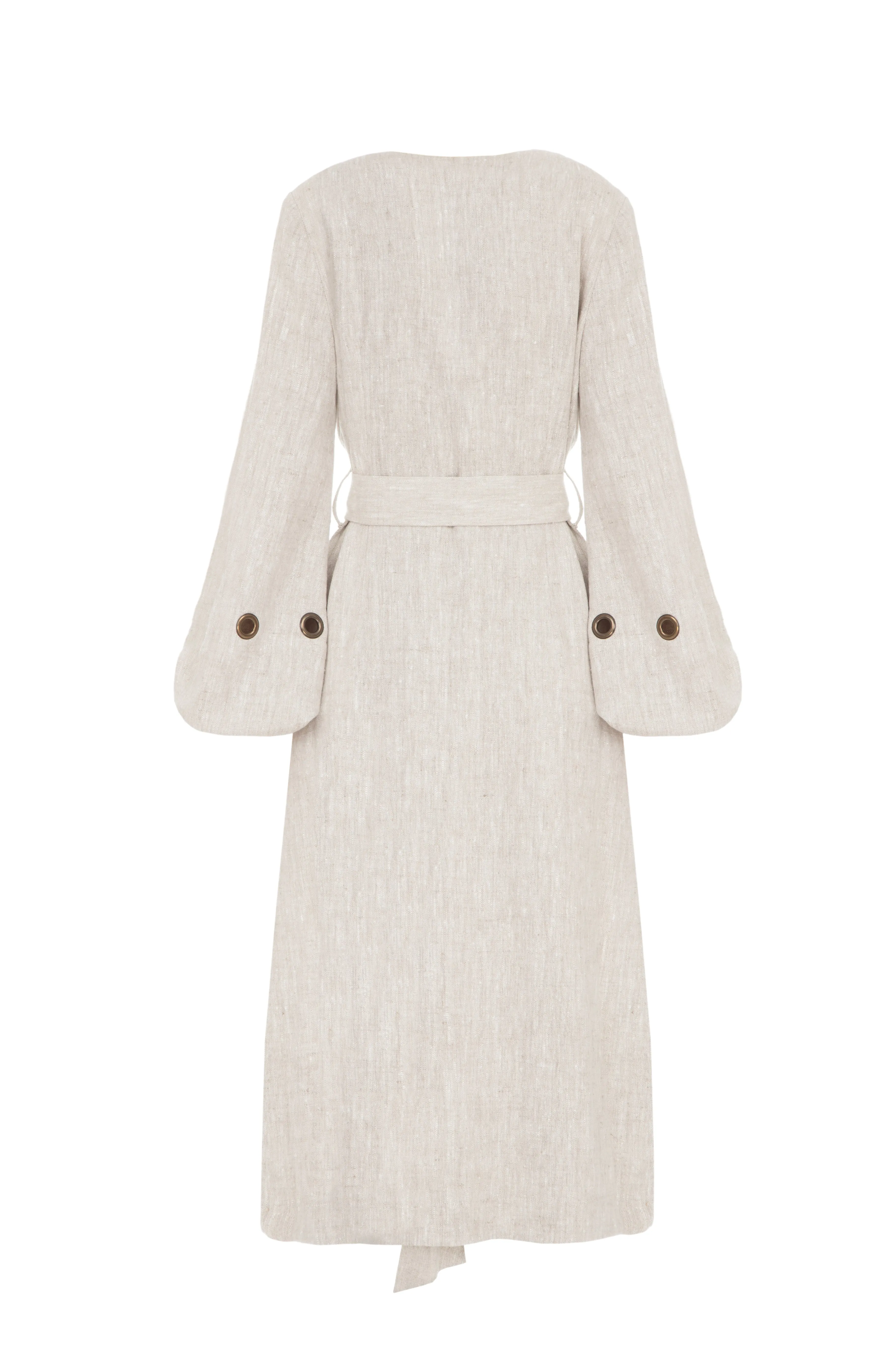 Long Sleeve Linen Dress