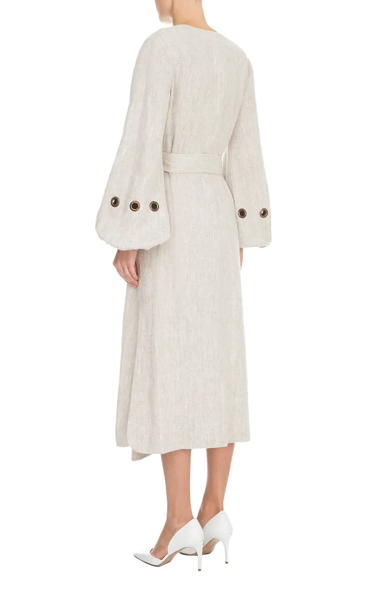 Long Sleeve Linen Dress