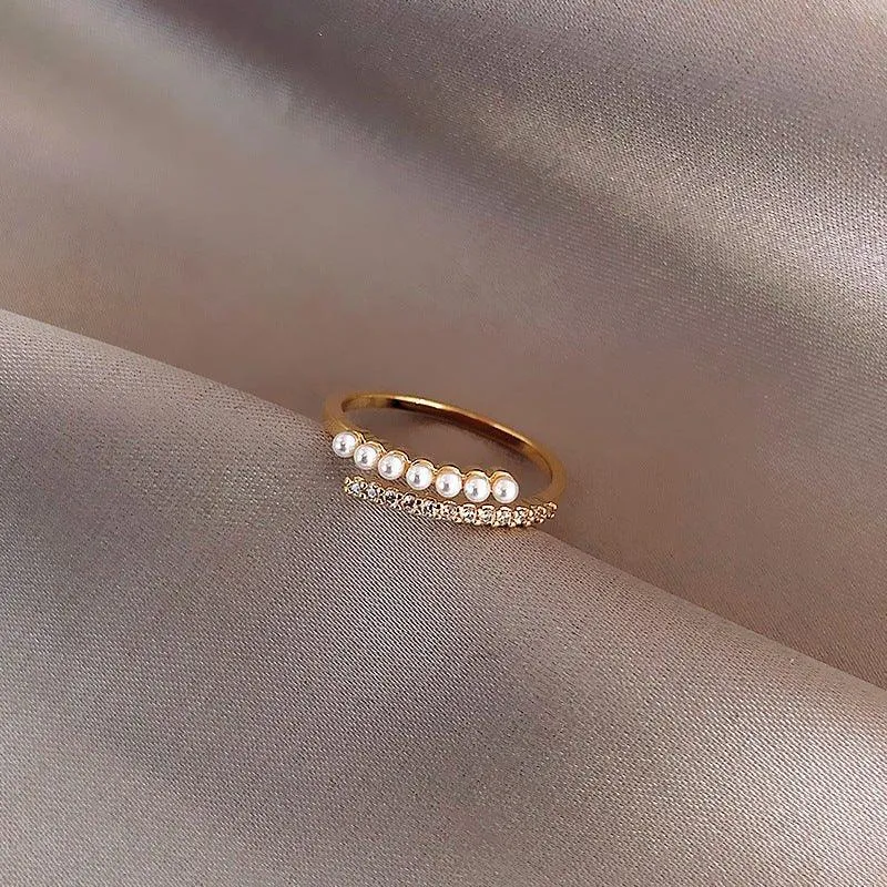 MAC159 Simple Personalized Pearl Ring