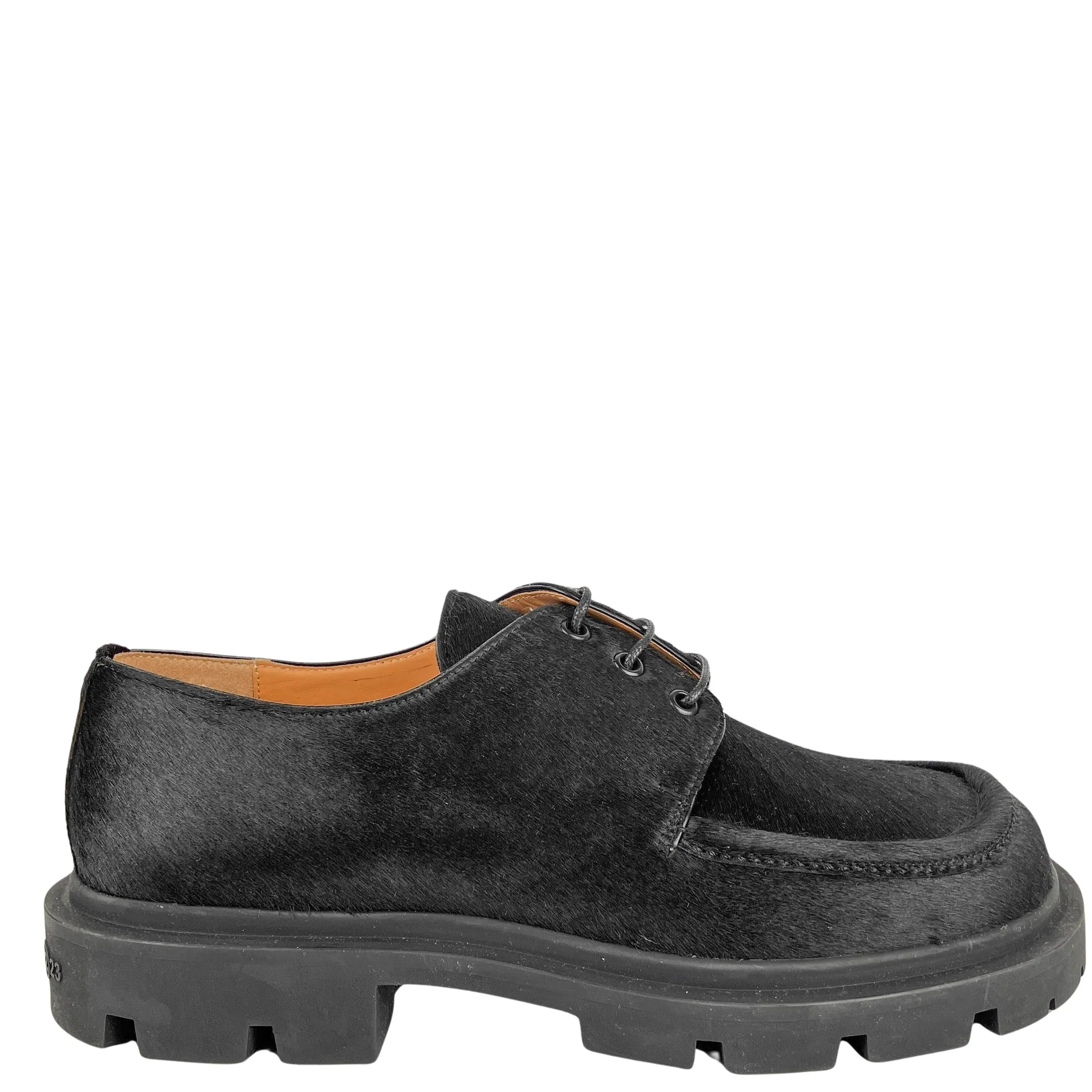 Maison Margiela Hide Derby Shoe in Black