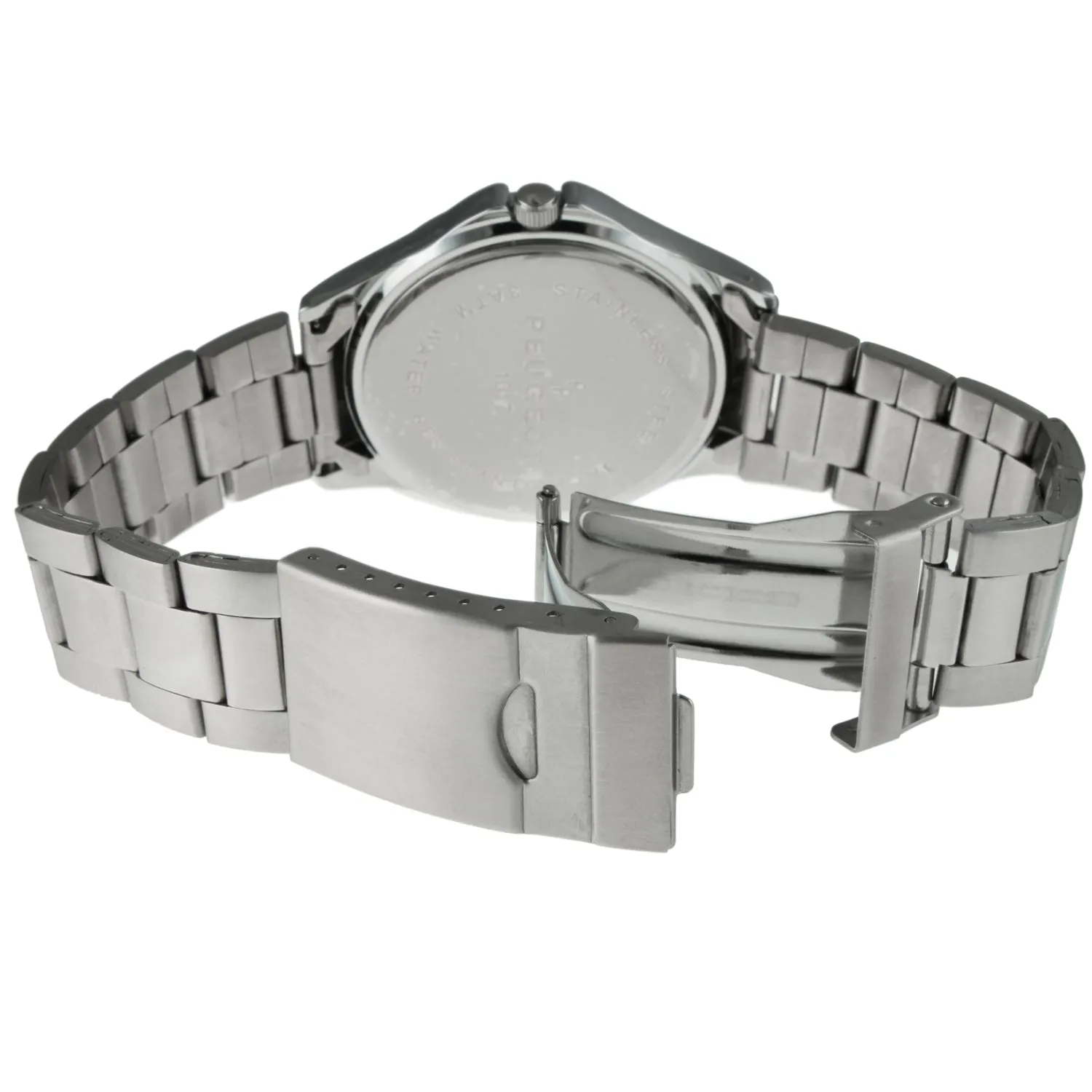 Men 40mm Military Dial Stainless Steel Bracelet watch