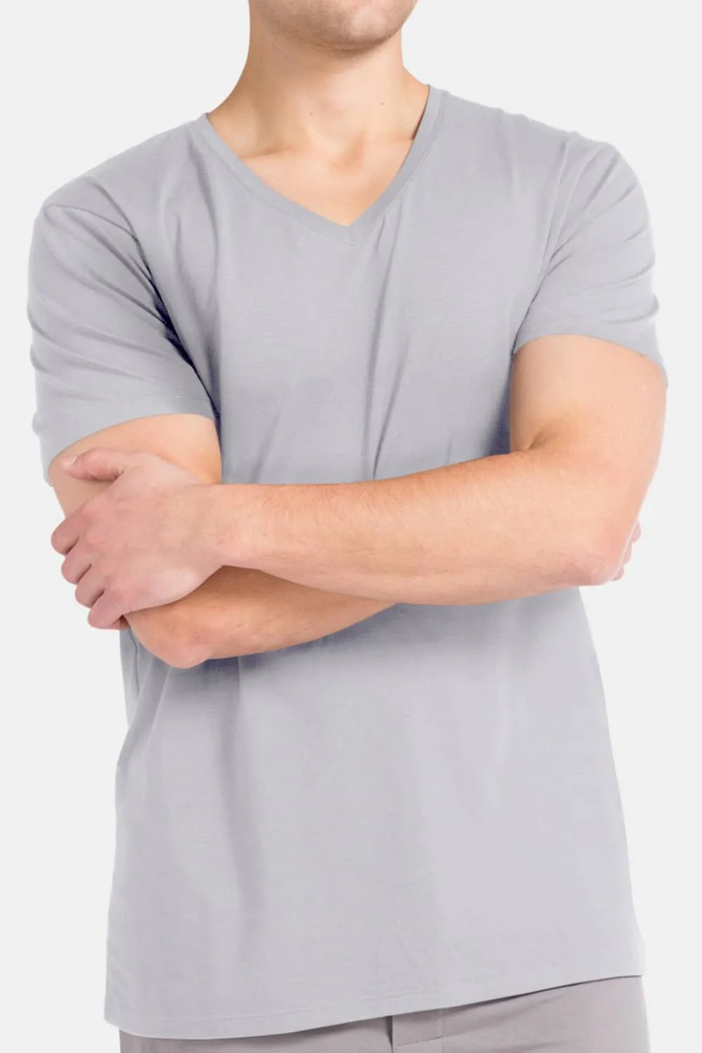 Men's Classic Fit Soft Stretch V-Neck Undershirt