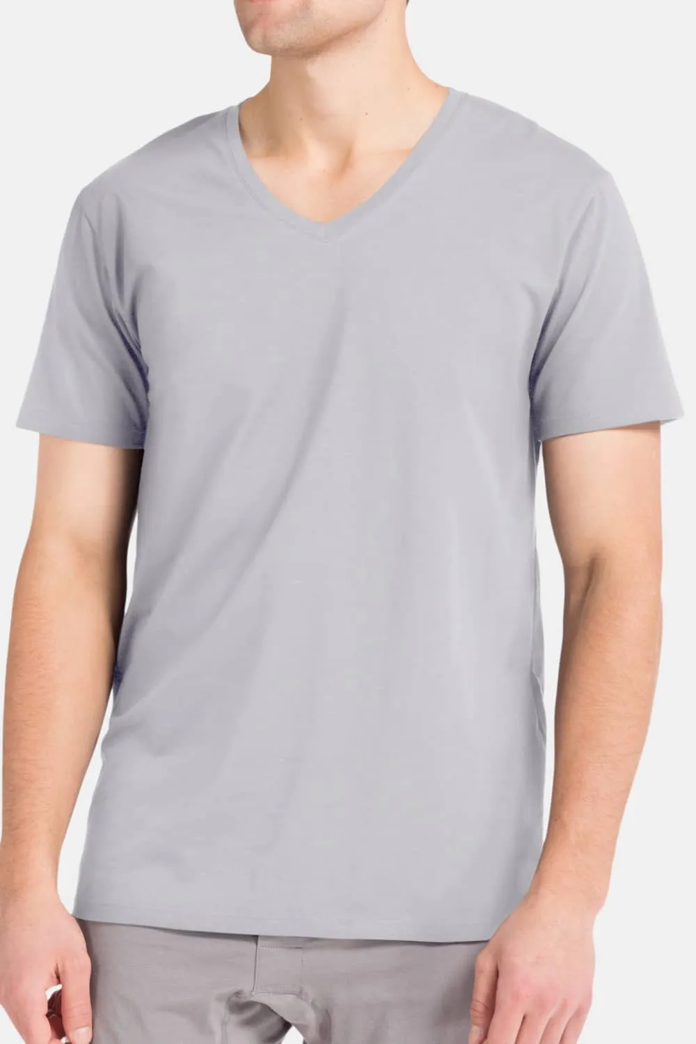 Men's Classic Fit Soft Stretch V-Neck Undershirt