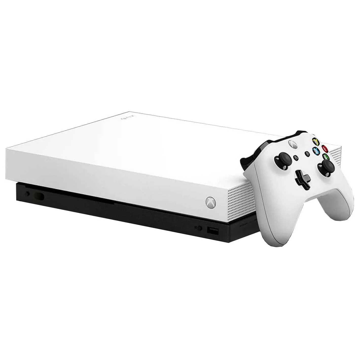 Microsoft Xbox One X 1TB Gaming Console White with BOLT AXTION Bundle Like New