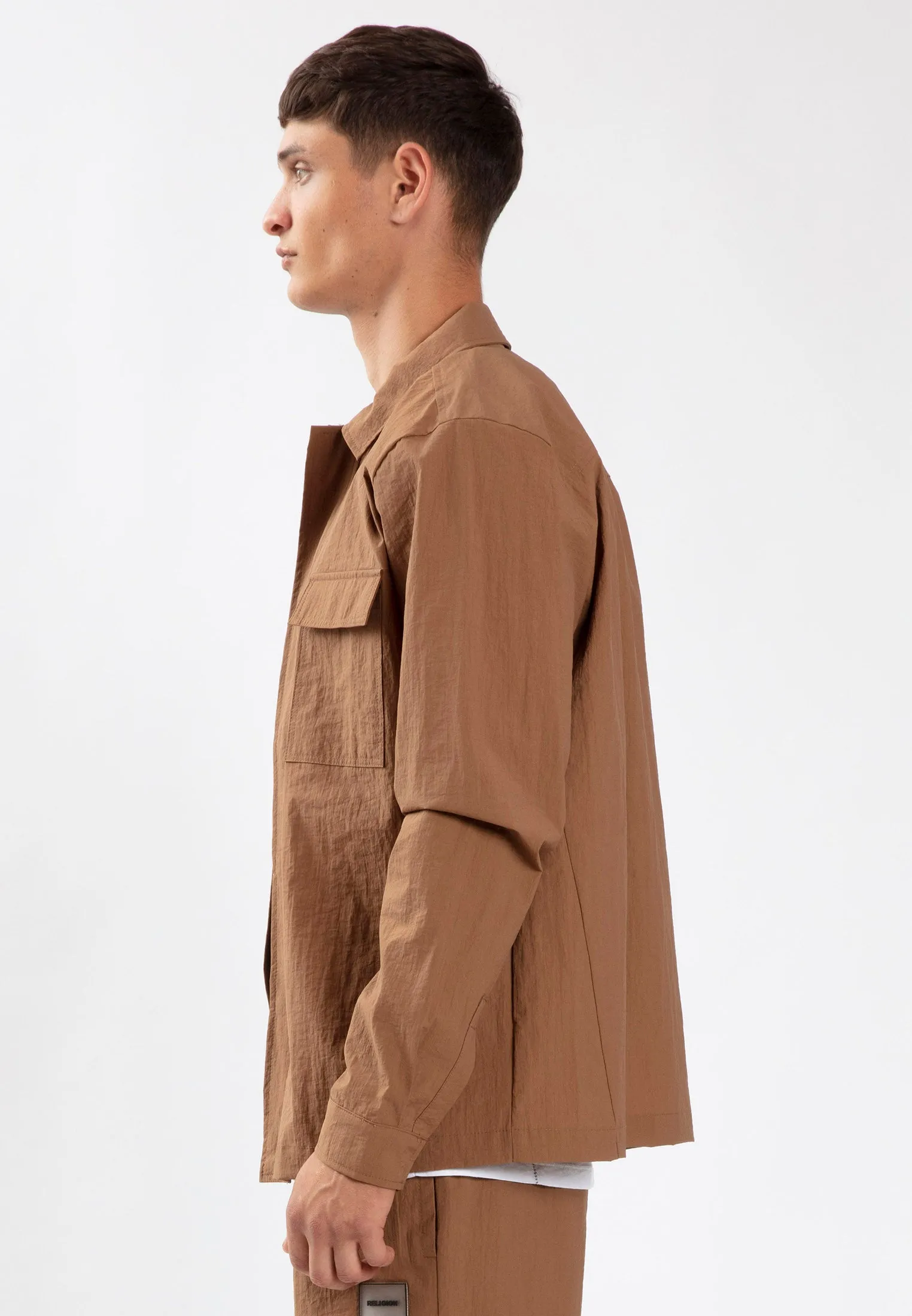 NYLON ESCAPE SHIRT CHOC