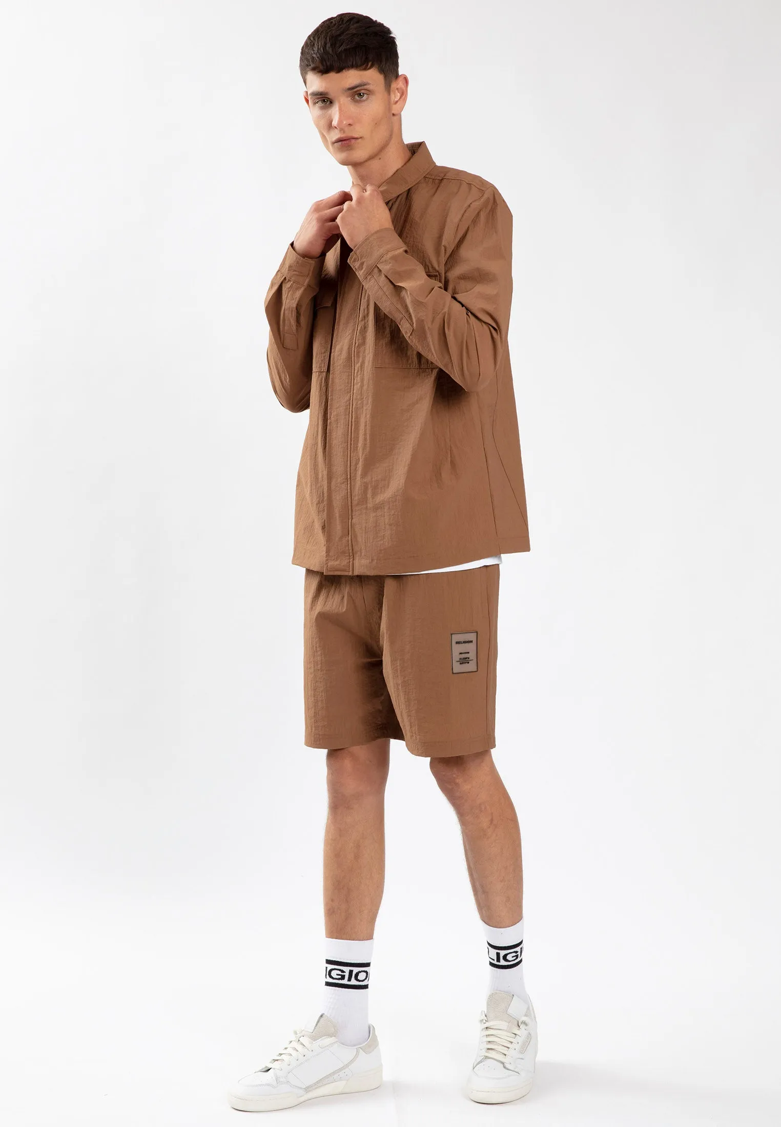 NYLON ESCAPE SHIRT CHOC