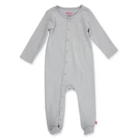 Organic Cotton Footie - Light Gray