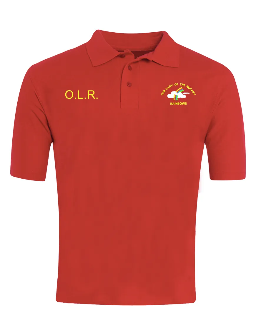 Our Lady Of The Rosary Rainbows Nursery Red Polo